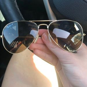 Brown Polarized Ray Ban Aviator Sunglasses